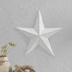 Metal Star Speckled White Distressed 18x18