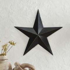 Metal Star Speckled Black Distressed 18x18