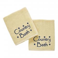 88836-Navy-Country-Bath-Stars-Creme-Bath-Towel-Set-of-2-27x54-image-4