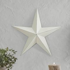 Metal Star Creme Distressed 24x24