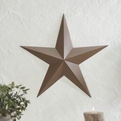 Metal Star Rust Brown Distressed 24x24