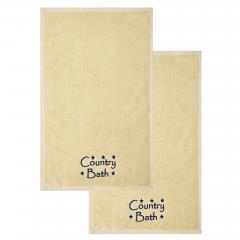 88837-Navy-Country-Bath-Stars-Creme-Hand-Towel-Set-of-2-16x26-image-4