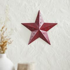 Metal Star Punched Burgundy 12x12