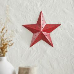Metal Star Punched Barn Red 12x12