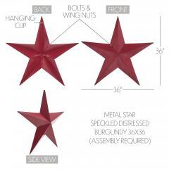88811-Metal-Star-Speckled-Distressed-Burgundy-36x36-image-5