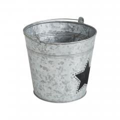 88996-Metal-Bucket-w-Star-Cutout-Galvanized-6x6.5x5-image-5
