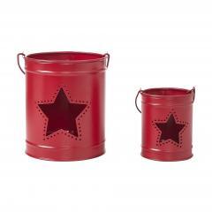 89002-Votive-Candle-Holder-w-Star-Cutout-Barn-Red-Set-of-2-Sizes-image-2