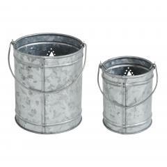 89004-Votive-Candle-Holder-w-Star-Cutout-Galvanized-Set-of-2-Sizes-image-3