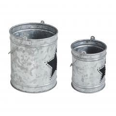89004-Votive-Candle-Holder-w-Star-Cutout-Galvanized-Set-of-2-Sizes-image-4