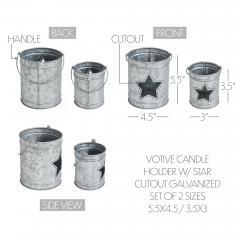 89004-Votive-Candle-Holder-w-Star-Cutout-Galvanized-Set-of-2-Sizes-image-5