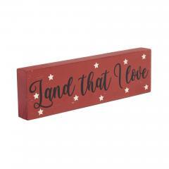 89702-Land-That-I-Love-w-White-Stars-MDF-Block-Sign-3x10x1-image-5