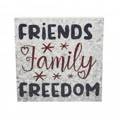 89705-Friends-Family-Freedom-On-Galvanized-Metal-Print-MDF-Block-Sign-10x10x1-image-3