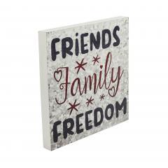 89705-Friends-Family-Freedom-On-Galvanized-Metal-Print-MDF-Block-Sign-10x10x1-image-5