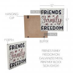 89705-Friends-Family-Freedom-On-Galvanized-Metal-Print-MDF-Block-Sign-10x10x1-image-6