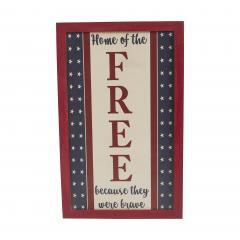 89706-Home-Of-The-Free-Because-They-Were-Brave-MDF-Wall-Sign-16x10-image-3