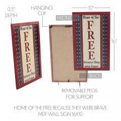 89706-Home-Of-The-Free-Because-They-Were-Brave-MDF-Wall-Sign-16x10-image-6