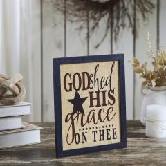 89708-God-Shed-His-Grace-On-Thee-Framed-MDF-Wall-Sign-12x10-image-1