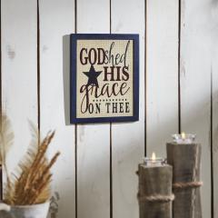 God Shed His Grace On Thee Framed MDF Wall Sign 12x10