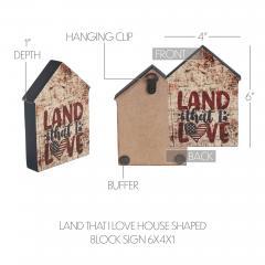 89709-Land-That-I-Love-House-Shaped-Block-Sign-6x4x1-image-6