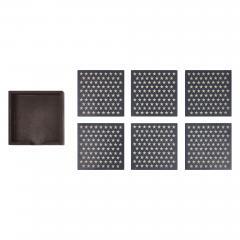 89710-White-Stars-On-Navy-MDF-Coaster-w-Container-Set-of-6-4x4-image-6