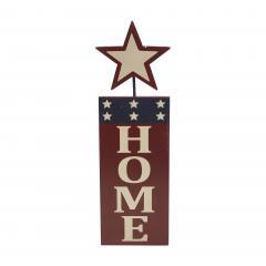 89713-HOME-w-Star-In-Red-Outline-MDF-Wall-Hanging-16x5-image-3