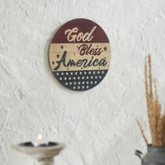 89714-God-Bless-America-Round-MDF-Wall-Hanging-11-Inch-Diameter-image-1