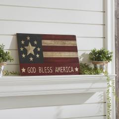 89718-GOD-BLESS-AMERICA-On-Vintage-American-Flag-MDF-Wall-Sign-10x16-image-1