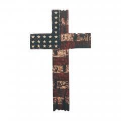 89719-American-Flag-On-Distressed-Cross-MDF-Wall-Sign-10x6-image-2