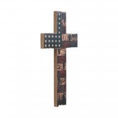 89719-American-Flag-On-Distressed-Cross-MDF-Wall-Sign-10x6-image-4