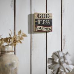 89721-God-Bless-America-White-Blue-Red-MDF-Block-Sign-6x6x1-image-2