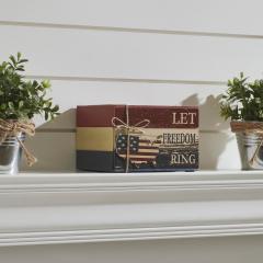 89724-Let-Freedom-Ring-MDF-Block-Sign-w-American-Map-Ornament-On-Twine-4x6x5-image-1