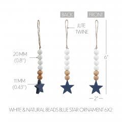 89728-White-Natural-Beads-Blue-Star-Ornament-6x2-image-5