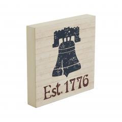 89734-My-Country-Blue-Liberty-Bell-Est-1776-MDF-Block-Sign-6x6x1-image-5