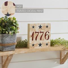 89735-My-Country-1776-w-Blue-Stars-MDF-Block-Sign-6x6x1-image-7