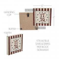 89736-My-Country-1776-w-Blue-Stars-Stripes-MDF-Block-Sign-6x6x1-image-6