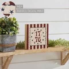 89736-My-Country-1776-w-Blue-Stars-Stripes-MDF-Block-Sign-6x6x1-image-7