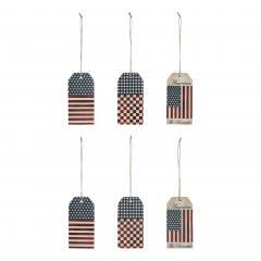 89737-My-Country-Americana-MDF-Tag-Ornaments-w-Twines-5x2.5x0.5-Sets-of-6-image-2