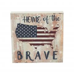 89739-My-Country-Home-Of-The-Brave-American-Flag-On-Map-MDF-Block-Sign-6x6x1-image-3