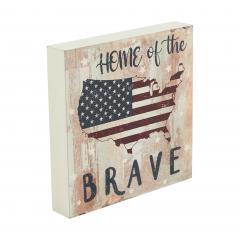 89739-My-Country-Home-Of-The-Brave-American-Flag-On-Map-MDF-Block-Sign-6x6x1-image-5