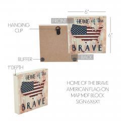 89739-My-Country-Home-Of-The-Brave-American-Flag-On-Map-MDF-Block-Sign-6x6x1-image-6