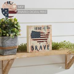89739-My-Country-Home-Of-The-Brave-American-Flag-On-Map-MDF-Block-Sign-6x6x1-image-7