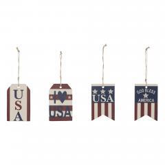 89761-My-Country-USA-RWB-MDF-Ornament-w-Twine-Set-of-4-4x2.5x0.25-image-2