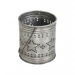 89762-Votive-Candle-Holder-w-Punched-Stars-Band-Black-Zinc-Iron-3.75x3.25x3.25-image-5