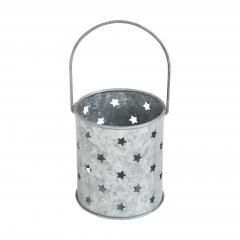 89764-Votive-Candle-Holder-w-Punched-Stars-Galvanized-3.75x3.25x3.25-image-2