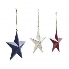 89766-Painted-Metal-RWB-Stars-Ornament-Set-of-3-Colors-6x6x1-image-4