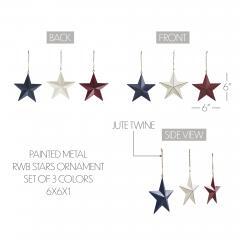 89766-Painted-Metal-RWB-Stars-Ornament-Set-of-3-Colors-6x6x1-image-5