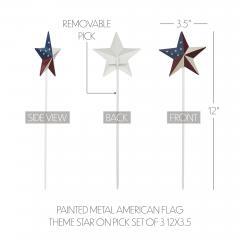 89769-Painted-Metal-American-Flag-Theme-Star-on-Pick-Set-of-3-12x3.5-image-5