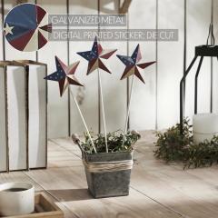 89769-Painted-Metal-American-Flag-Theme-Star-on-Pick-Set-of-3-12x3.5-image-6