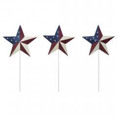 89770-Painted-Metal-American-Flag-Theme-Star-on-Pick-Set-of-3-12x5.5-image-2