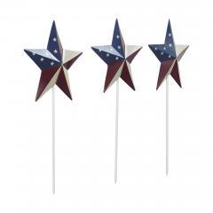 89770-Painted-Metal-American-Flag-Theme-Star-on-Pick-Set-of-3-12x5.5-image-4